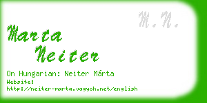 marta neiter business card